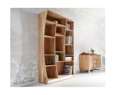 DELIFE Massivholzregal Live-Edge Akazie Natur 121 cm