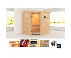 KARIBU Massivholzsauna »Elia«, 196/170/187 cm, 9-KW-Ofen mit ext. Steuerung