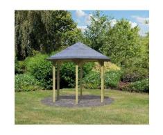 KARIBU Holzpavillon »Madrid«, BxT: 276x243 cm