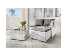 DESTINY Gartenmöbelset »Loft«, 3-tlg., Bank, Hocker, Tisch 56x56 cm, Polyrattan