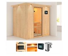 KARIBU Systemsauna »Anki«, 196/198/151 cm, 68 mm, 3,6-KW Bio-Kombiofen