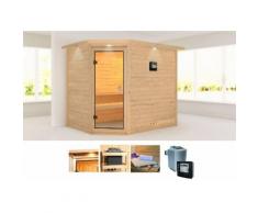 KARIBU Massivholzsauna »Tanami«, 236/184/208 cm, 9-KW-Ofen mit ext. Steuerung
