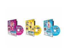 3er Set Trampolin-Trainings-DVDs, Powermaxx, für »Anfänger«, »Fortgeschrittene« und »Profis«