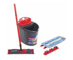 VILEDA Bodenwischer »Ultramat Komplett Set« mit Ersatzbezug extra feucht und Stielhalter