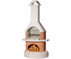 BUSCHBECK Grillkamin »Athen«, B/T/H: 110/65/230 cm, weiß/terrakotta