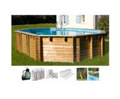 GRE Set: Ovalpool , 7-tlg., BxLxH: 423x623x142 cm, Lattenoptik