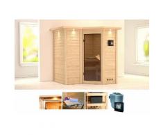 KARIBU Massivholzsauna »Sahib 1«, 193/184/208 cm, 9-KW-Bio-Ofen mit ext. Steuerung