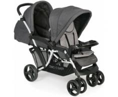 CHIC4BABY Geschwisterwagen, »Doppio, Melange anthrazit«