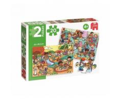 Jumbo Puzzle 2x20 Teile - Kindergarten & Spielplatz