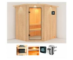 KARIBU Systemsauna »Holli«, 196/198/170 cm, 68 mm, 3,6-KW mit ext. Steuerung
