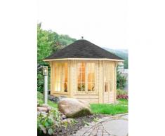 WOLFF Holzpavillon »Capri 3.5«, BxT: 430x430 cm, mit schwarzen Schindeln