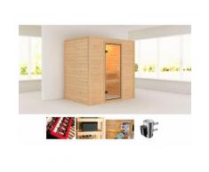 KARIBU Massivholzsauna »Samira«, 196/144/187 cm, 3-6-KW Plug & Play mit int. Strg.