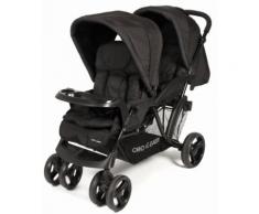 CHIC4BABY Geschwisterwagen mit Regenschutzhaube, »Doppio, schwarz«