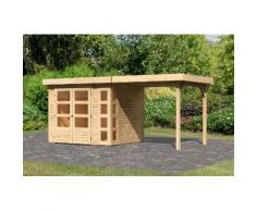 KONIFERA Set: Gartenhaus »Tunis 3«, BxT: 491x238 cm, mit Anbaudach
