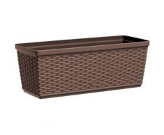 "Polyrattan Blumenkasten "Casa Mesh" mit Bewässerungssystem 50 cm braun"