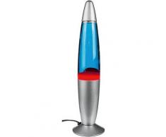 Lavalampe, blau&rot, Halogenlampe, H34 cm, Netzstecker blau/rot