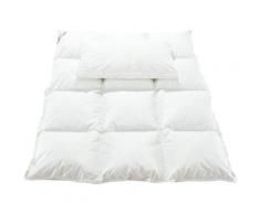 Kinder Bettdecke & Kissen Set Daune, Baumwolle, 100 x 135 cm und 40 x 60 cm weiß