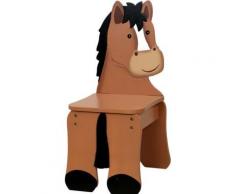 Kinderstuhl Bauernhof Pony, teilmassiv braun