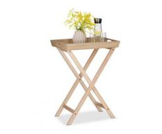 Tabletttisch zum Klappen, 57x39 cm beige
