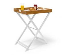 Bambus Tablett-Tisch, klappbar hellbraun