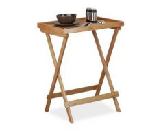 Bambus Tablett-Tisch beige