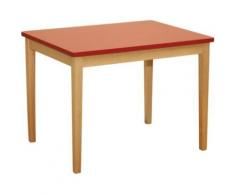 Kindertisch, MDF rot lackiert