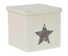 Ordnungsbox mit Deckel 33x33 cm offwhite