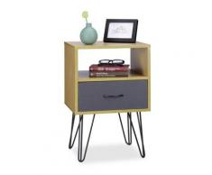 Nachttisch mit Schublade beige/grau