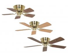 Flacher Deckenventilator Classic FLAT III Messing gebürstet