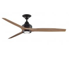Deckenventilator Spitfire LED 152 cm Bronze / Holz Natur