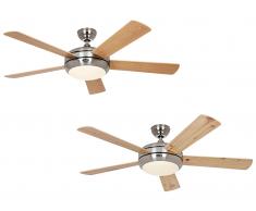 Deckenventilator TITANIUM 132 cm Chrom ohne Steuerung