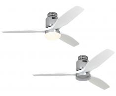 Deckenventilator Aerodynamix Chrom glänzend / Weiß