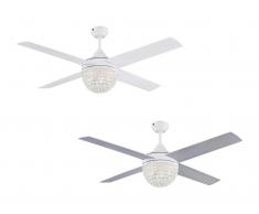 Deckenventilator Kelcie Weiß 132 cm mit Licht
