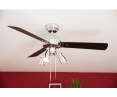 Deckenventilator Cyrus Chrom 107 cm mit Beleuchtung