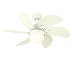 Deckenventilator Turbo Swirl weiß mit Beleuchtung 76 cm