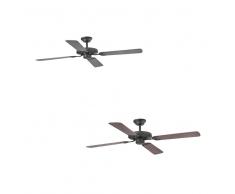 Deckenventilator Yakarta Braun 121 cm mit Zugschnur