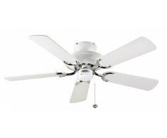 Deckenventilator Mayfair Lack Weiß / Stahl 107 cm