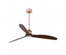 Energiespar Deckenventilator Just Fan Kupfer / Walnuss