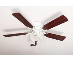 Deckenventilator Kisa Deluxe WE Rosenholz / Walnuss mit Licht