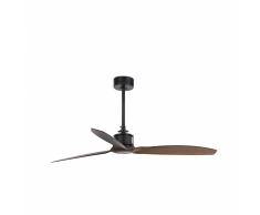 Energiespar Deckenventilator Just Fan Schwarz / Walnuss