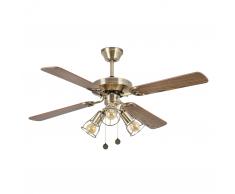 Deckenventilator Yakarta Messing 121 cm mit Licht