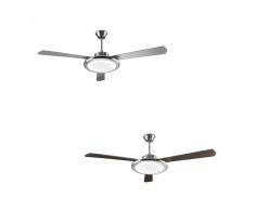 Deckenventilator Bahia Nickel 132 cm mit LED Licht