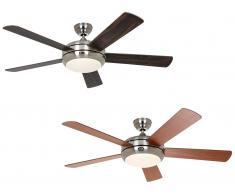 Deckenventilator TITANIUM Chrom 132 cm Nussbaum / Kirsche