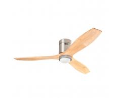 Energiespar Deckenventilator Stem helles Holz mit LED