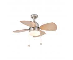 Deckenventilator Mediterraneo Nickel 81 cm mit Leuchte