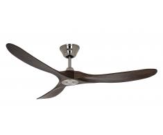 Energiespar Deckenventilator Eco Genuino Chrom / Nussbaum