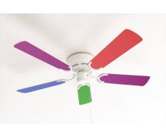 Flacher Deckenventilator Kisa Multicolor WE