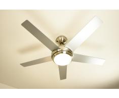 Deckenventilator Vienna rostfreier Stahl inklusive Leuchte 107 cm