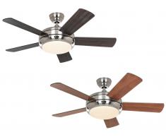 Deckenventilator TITANIUM Chrom 105 cm Nussbaum / Kirsche