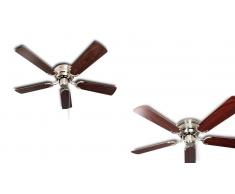 Deckenventilator Kisa Deluxe BN Rosenholz / Walnuss